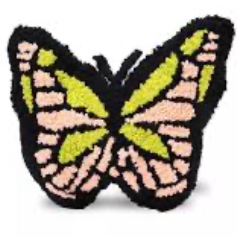 Zadora Butterfly Pillow Teen Home Decorative Green Orange Black Tan
18 in.
NWT